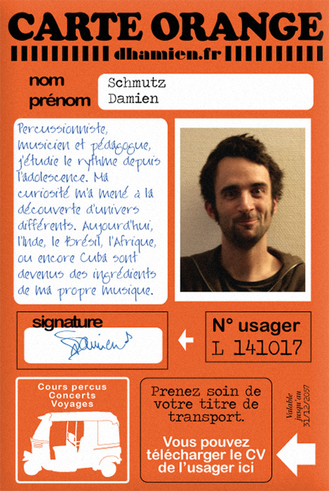 Carte de visite Dhamien Schmutz